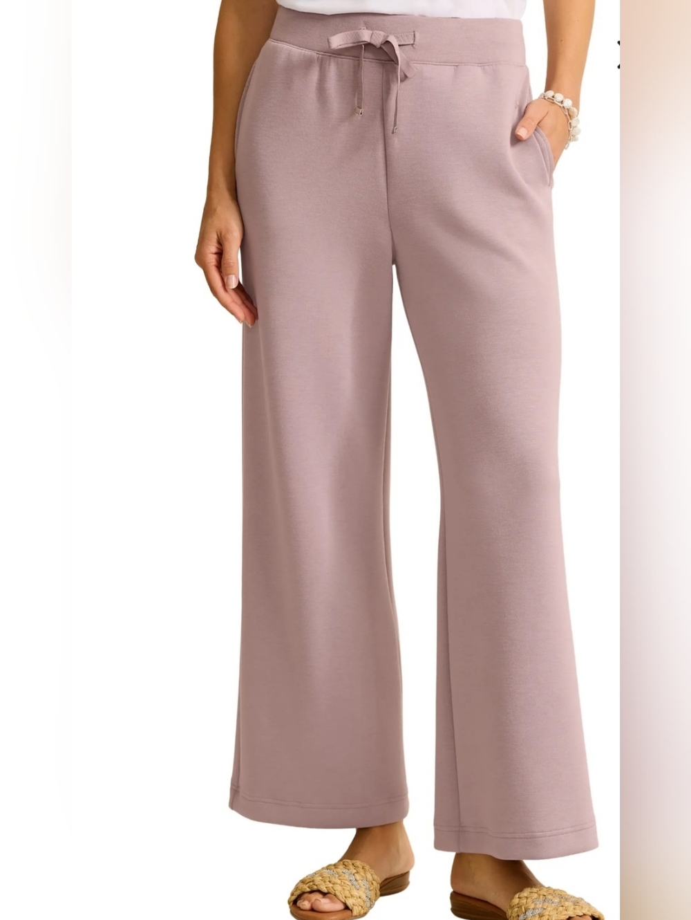 Tommy Bahama Wide-Leg Pants in Mauve Blush